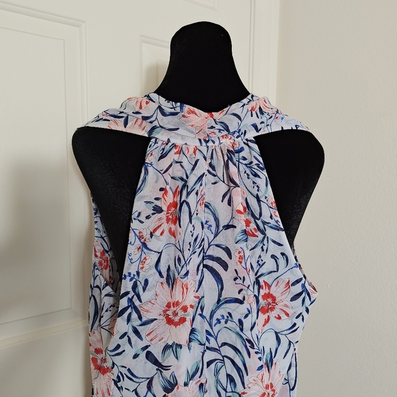 CABI Multicolor Floral Print Sleeveless V-Neck Blouse Women's Size Medium - Picture 4 of 11